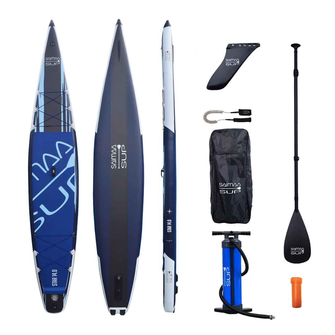 Saimaa SUP Star 14.0 – Ultra-Fast Inflatable Touring SUP Board for Fitness and Long-Distance Paddling (427 × 71 × 15 cm)