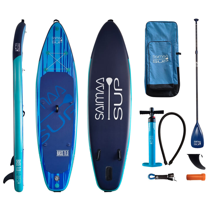 Saimaa SUP Bass 11.0 – The Most Popular Extra-Stable Inflatable Family Paddle Board (335 × 84 × 15 cm)