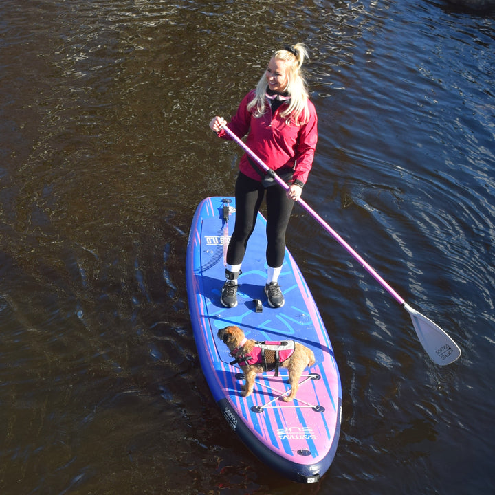 Saimaa SUP Bass 11.0 Purple – Extra-Stable Inflatable Touring Paddle Board (335 × 84 × 15 cm)