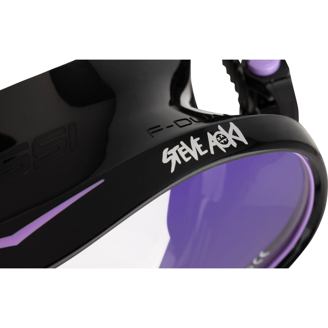 Cressi x Steve Aoki HiroQuest snorkel set, Limited Edition Black/Purple