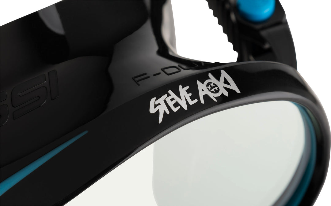 Cressi x Steve Aoki HiroQuest snorkel set, Limited Edition Black/Turquoise