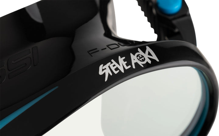 Cressi x Steve Aoki HiroQuest snorkel set, Limited Edition Black/Turquoise