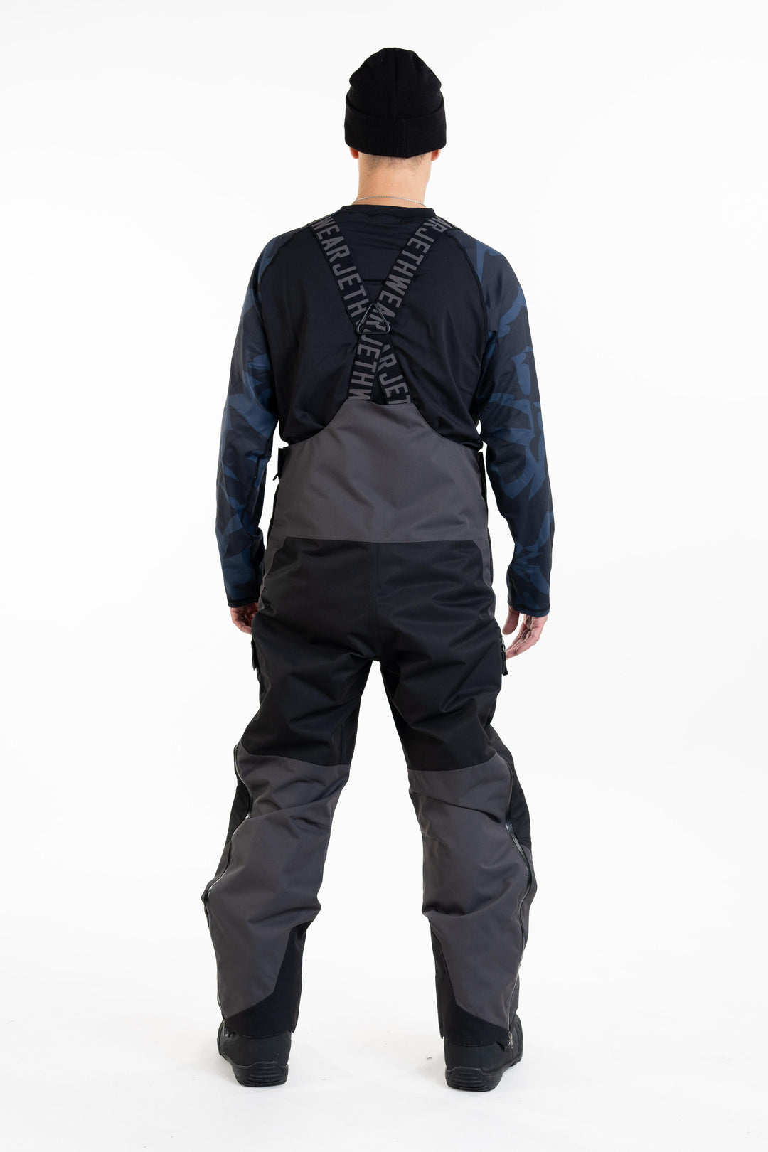 M's Treeline Bib Pant - Black/Iron/Orange - Kuori