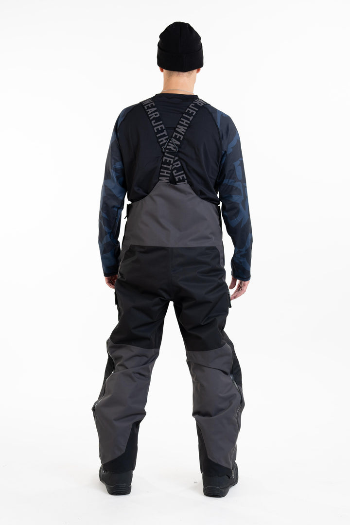 M's Treeline Bib Pant - Black/Iron/Orange - Kuori
