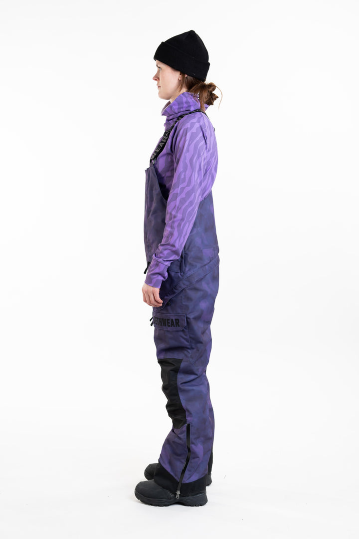 W's Treeline Bib Pant - Purple TieDye - 60g vuori
