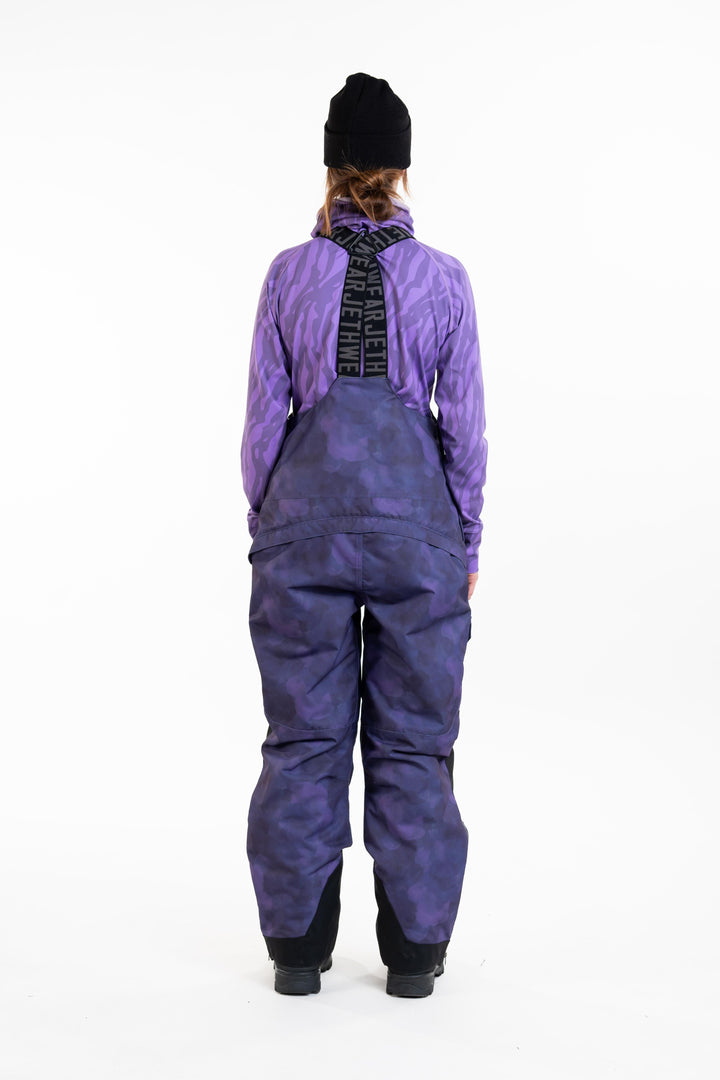 W's Treeline Bib Pant - Purple TieDye - 60g vuori