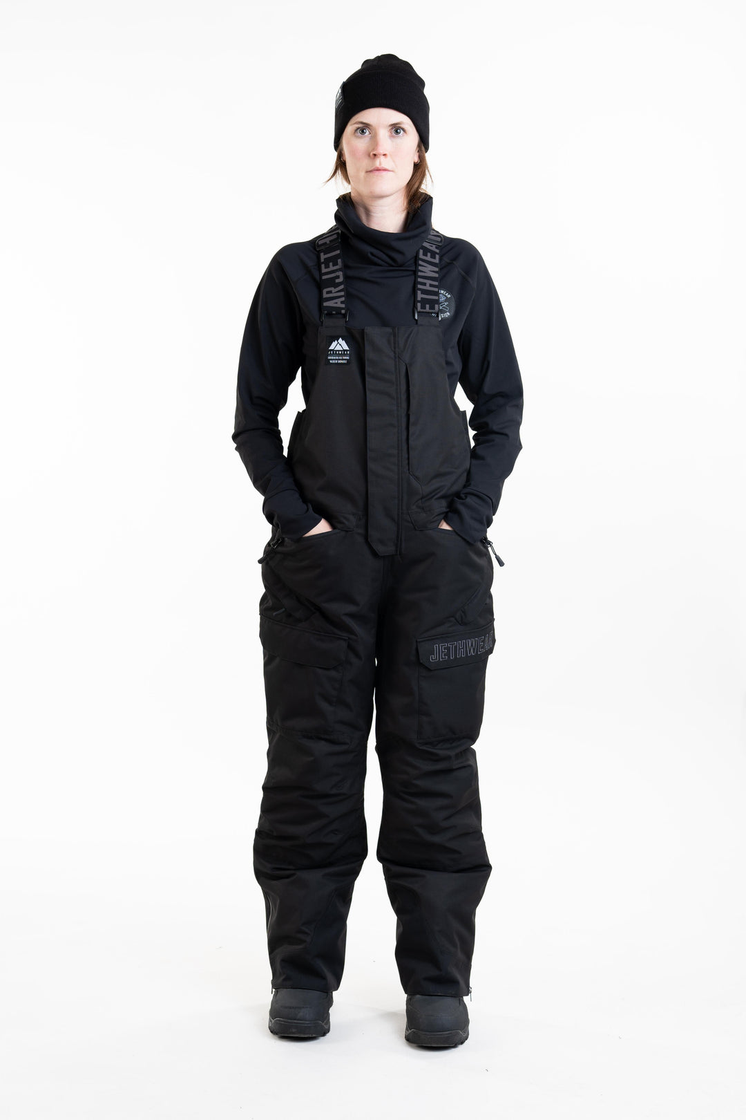 W's Treeline Bib Pant - Black - 150g vuori