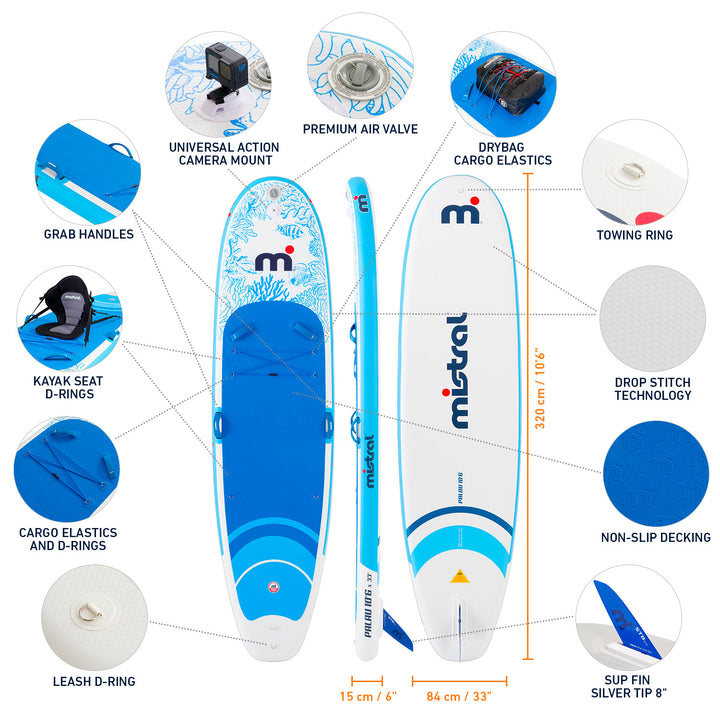 Mistral Palau 10.6 SUP-paketti