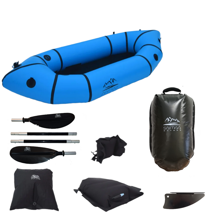 Saimaa Kayaks Packraft Feather (Blue) – Ultra-Light Backpack Packraft for Adventures Anywhere