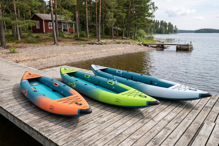 Saimaa Kayaks Adventure 3 (2026) - Ilmatäytteinen & vakaa 3-henkilön kajakki