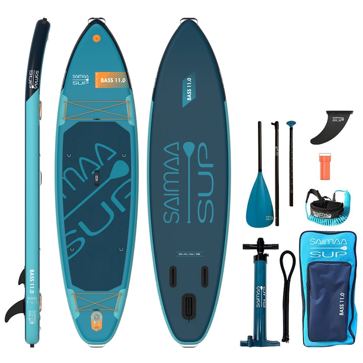 Saimaa SUP Bass 11.0 – The Most Popular Extra-Stable Inflatable Family Paddle Board (335 × 84 × 15 cm)