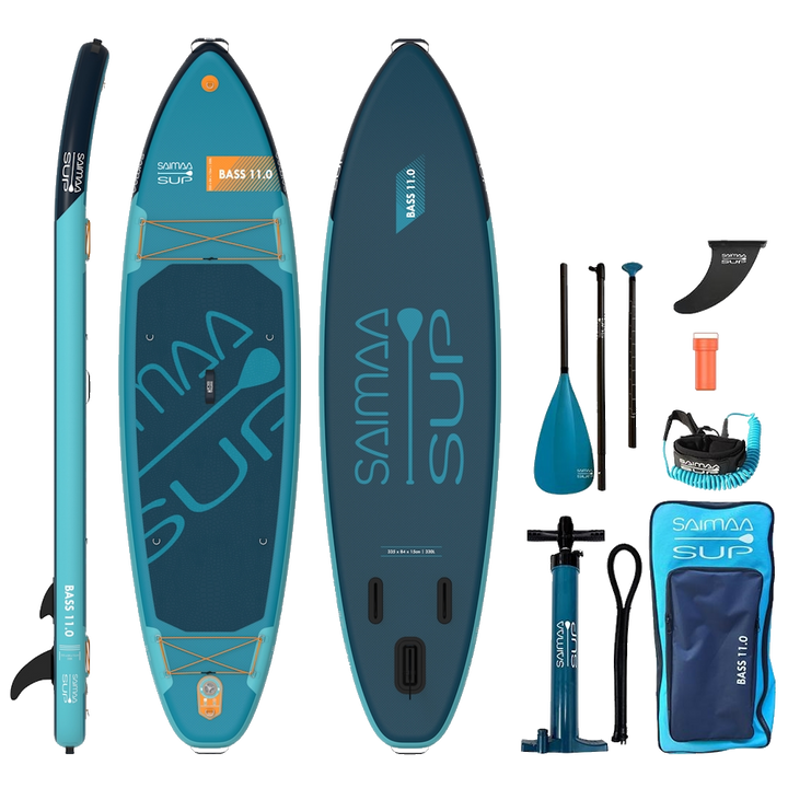 Saimaa SUP Bass 11.0 – The Most Popular Extra-Stable Inflatable Family Paddle Board (335 × 84 × 15 cm)