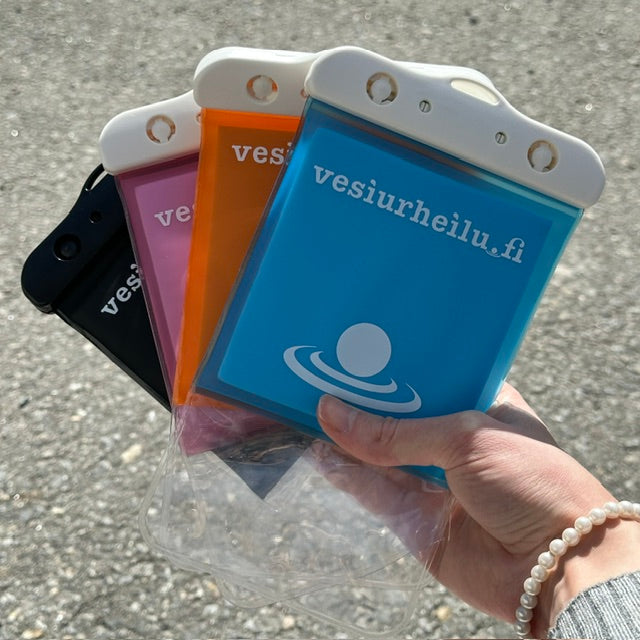 Kelluttava, vesitiivis kännykkäpussi