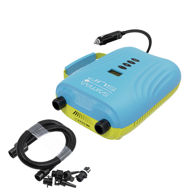 Battery powered and rechargeable SUP pump