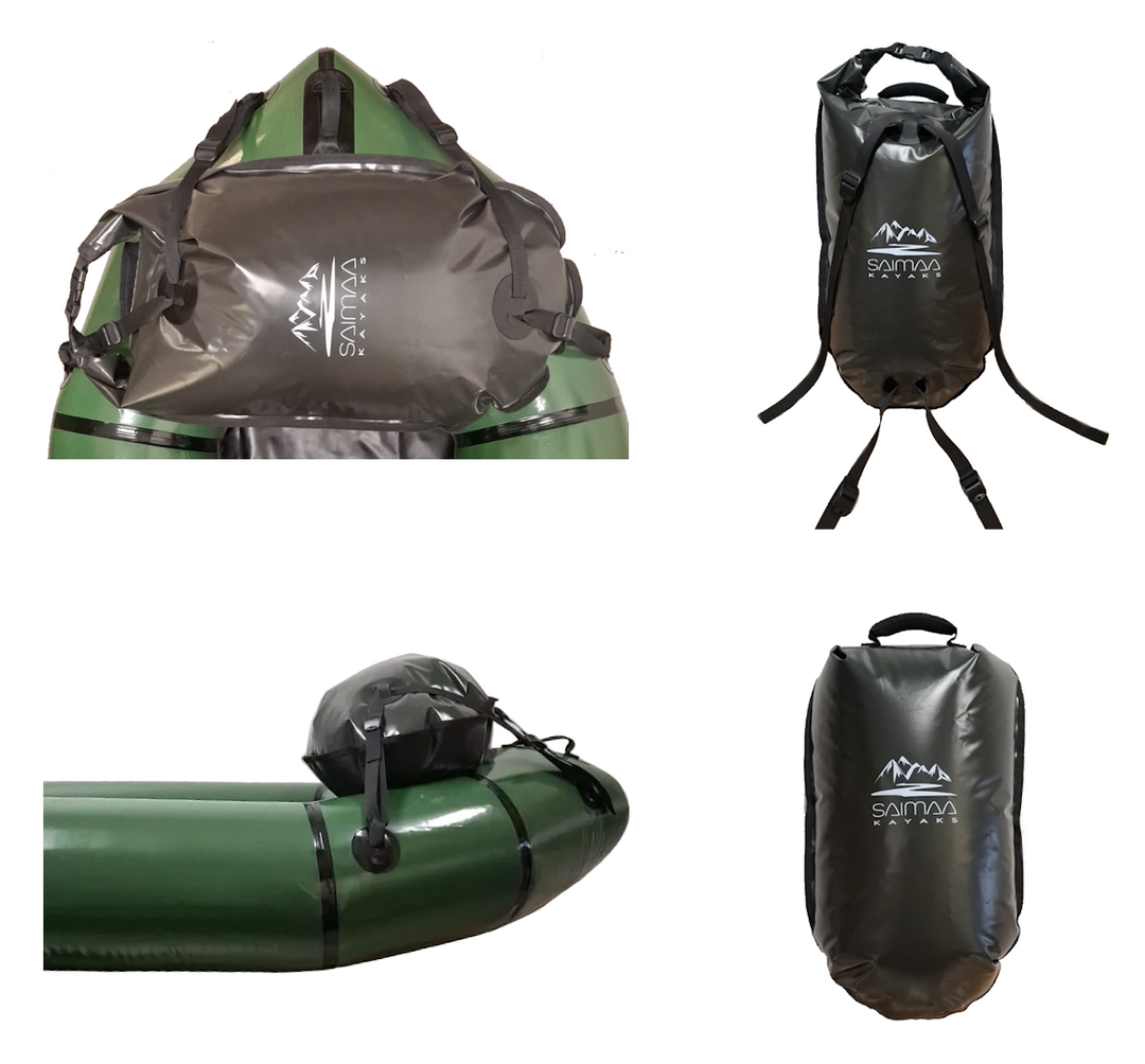 Packraftin vesitiivis kuljetuspussi