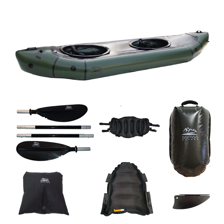 Packraft Adventure Twin XXL - Tilava kaksikko packraft pitkille melojille (380x99cm)