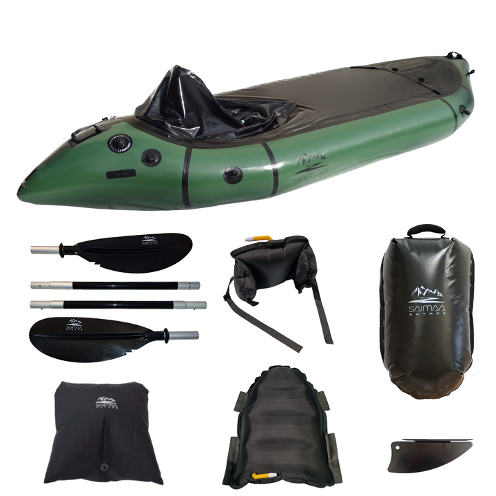 Packraft Adventure Army Green Pitkille Matkoille (275x88cm)