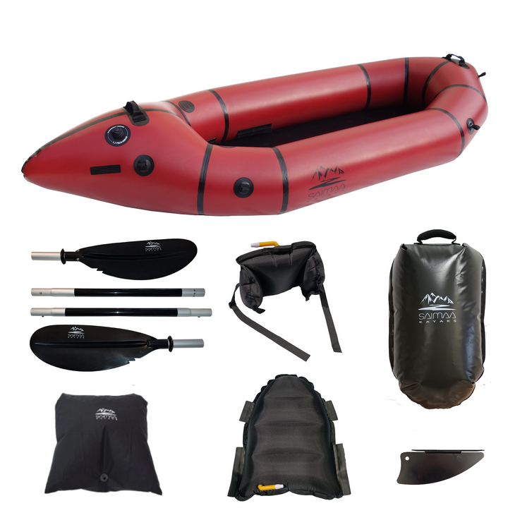 Packraft Trek Viininpunainen Yleismalli (252x94cm)